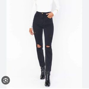 Soho Ripped Up Skinnies Vintage - Black Deconstructed